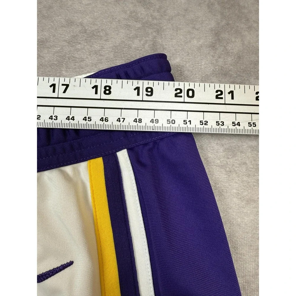 Los Angeles Lakers Shorts Men 48R 3XL White Purple NBA Basketball Nike VaporKnit